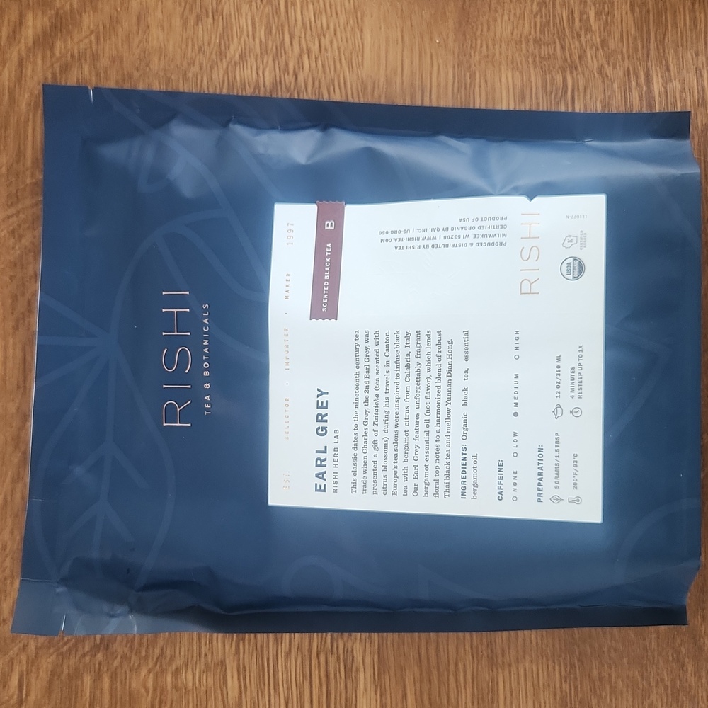 Rishi Organic Earl Grey Tea - Loose Leaf - 1 lb bag - Picture 5 of 7
